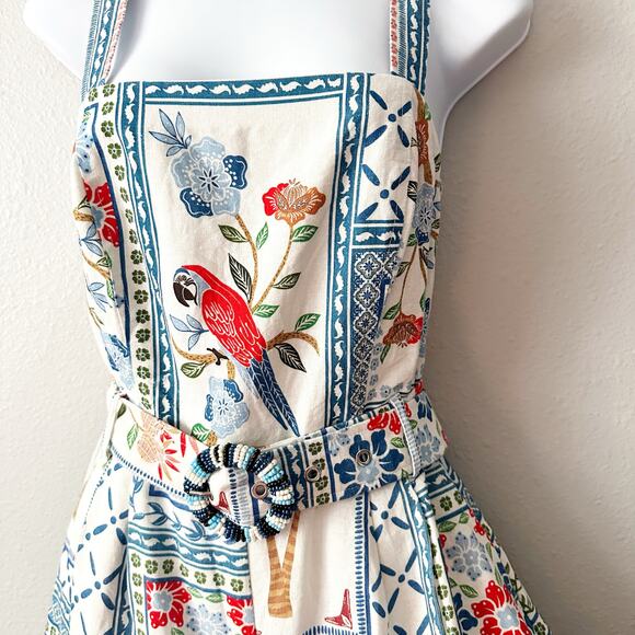 House of Harlow 1960 Parrot Tropical  Multicolor Romper Women’s Size Small - Picture 7 of 15